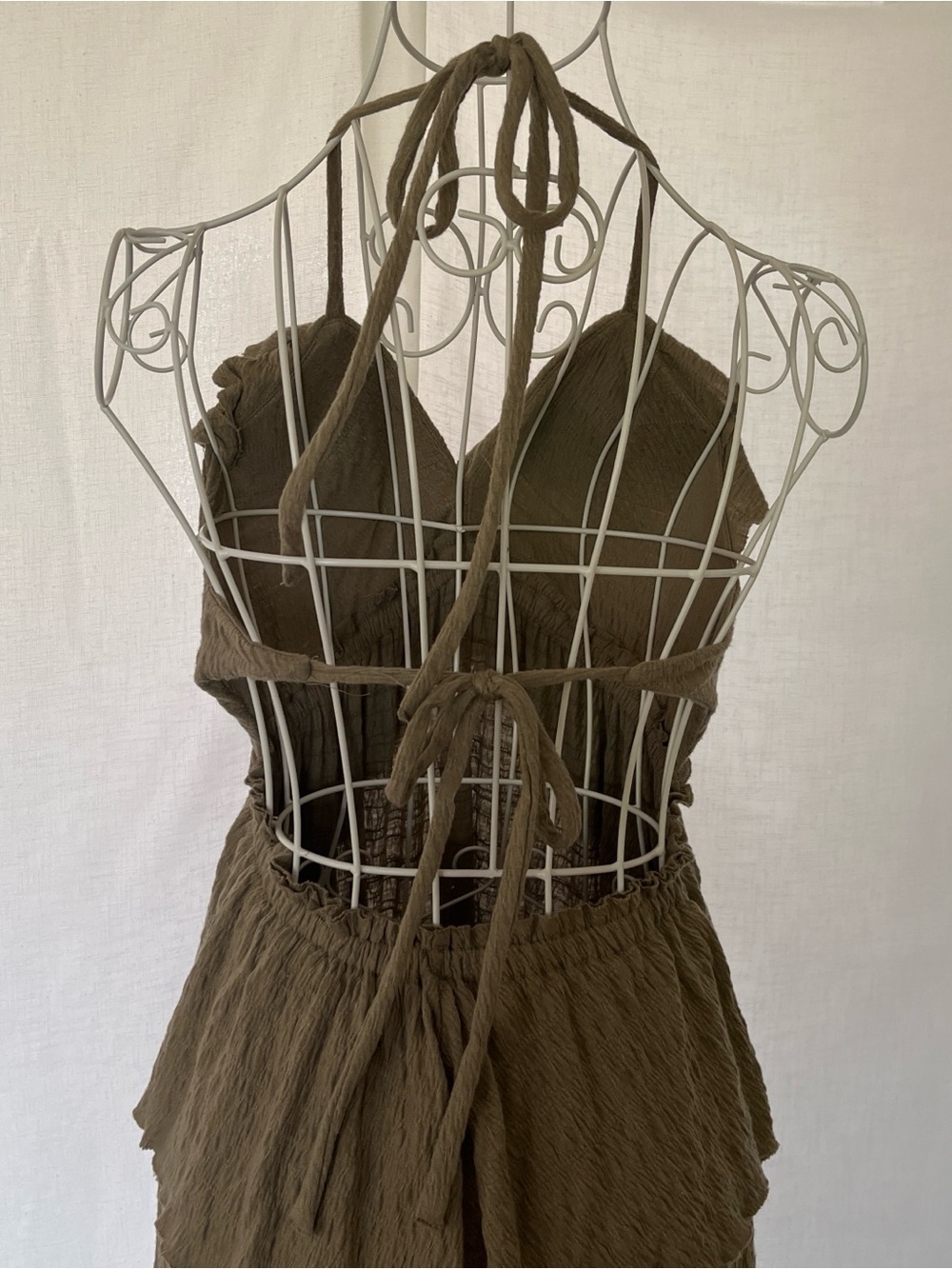 Free People Olive Green Santa Luz Ruffled Maxi Dress - Picture 5 of 7
